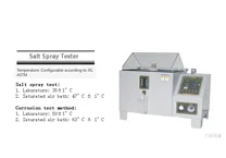 Salt spray test of metal parts